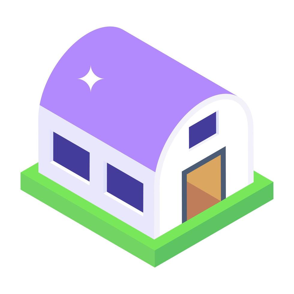 Isometric design icon of country house vector