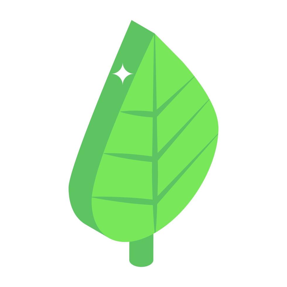 icono de estilo moderno de hoja, vector de follaje