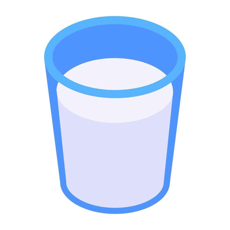 A milk glass icon in modern design vector