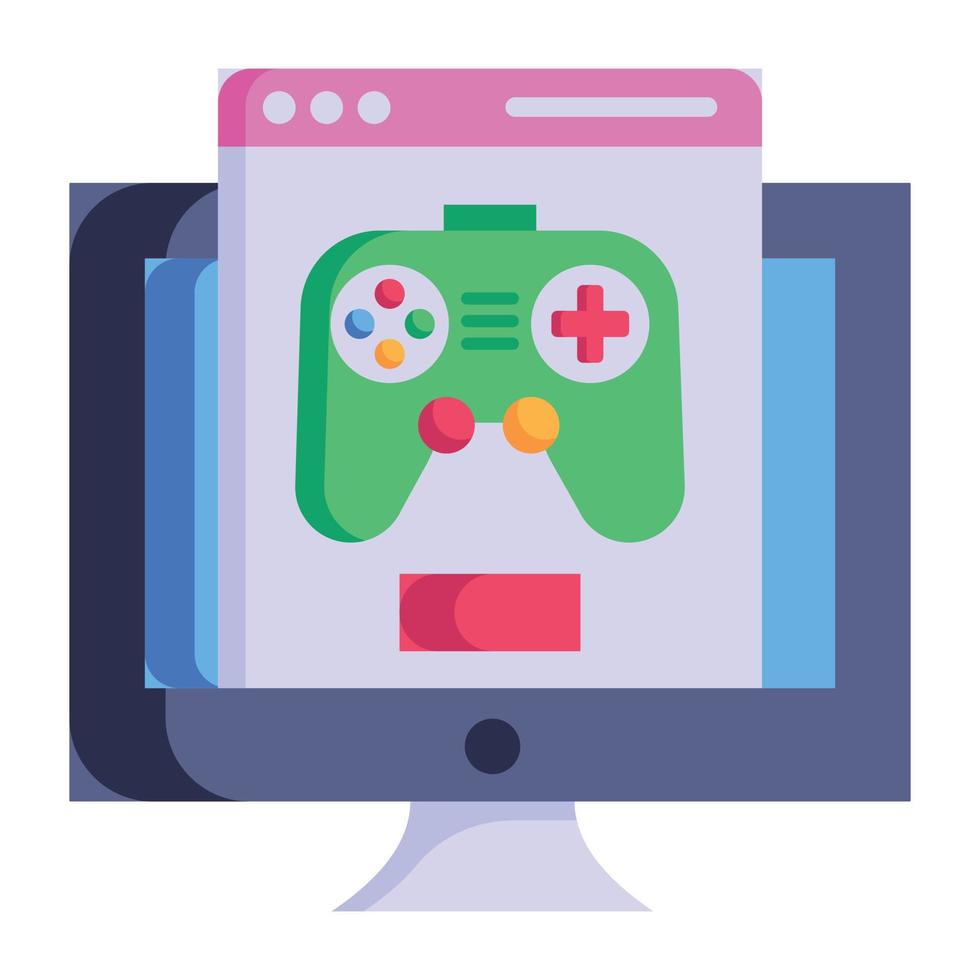 Download premium flat icon of game vector