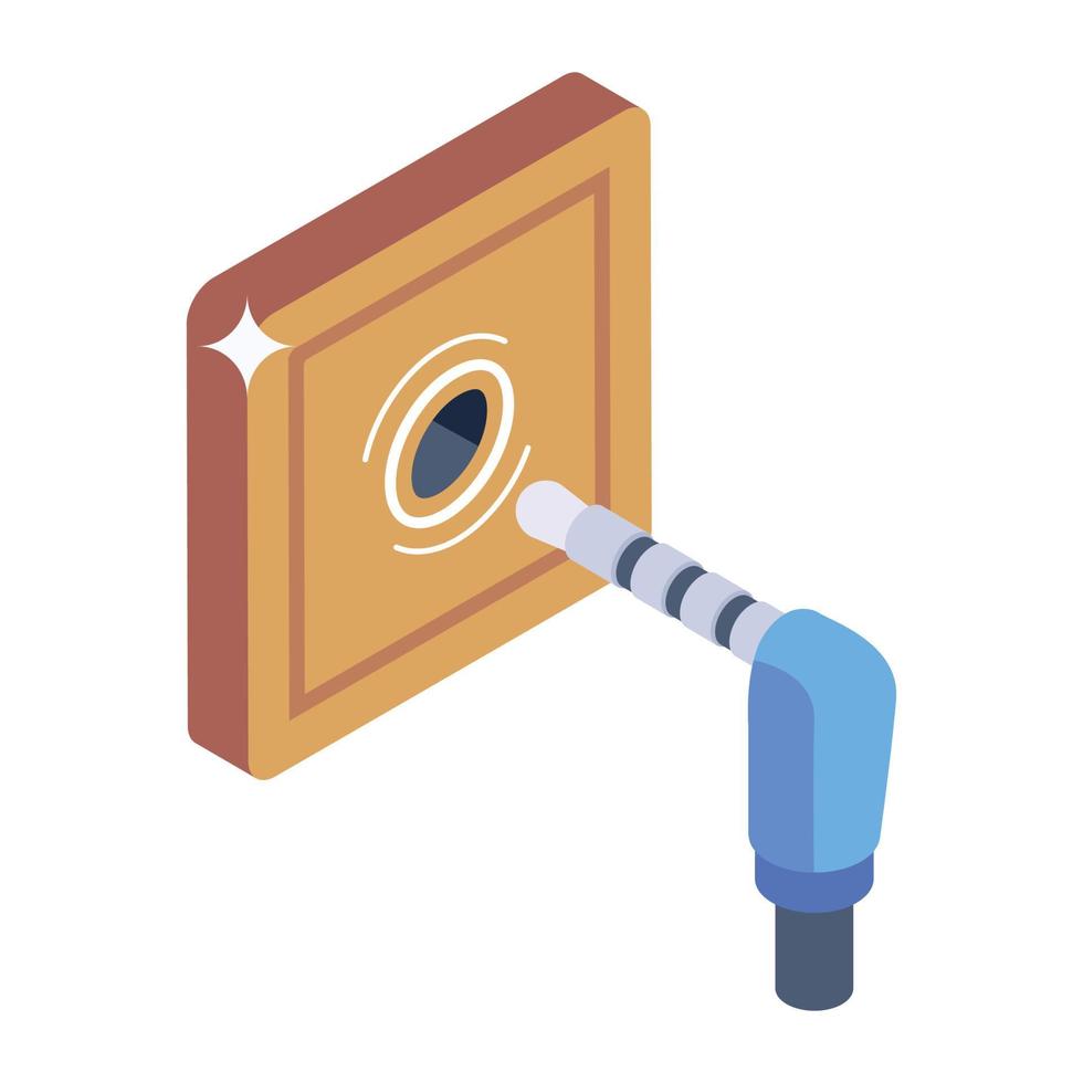 Editable design of power receptacle icon vector