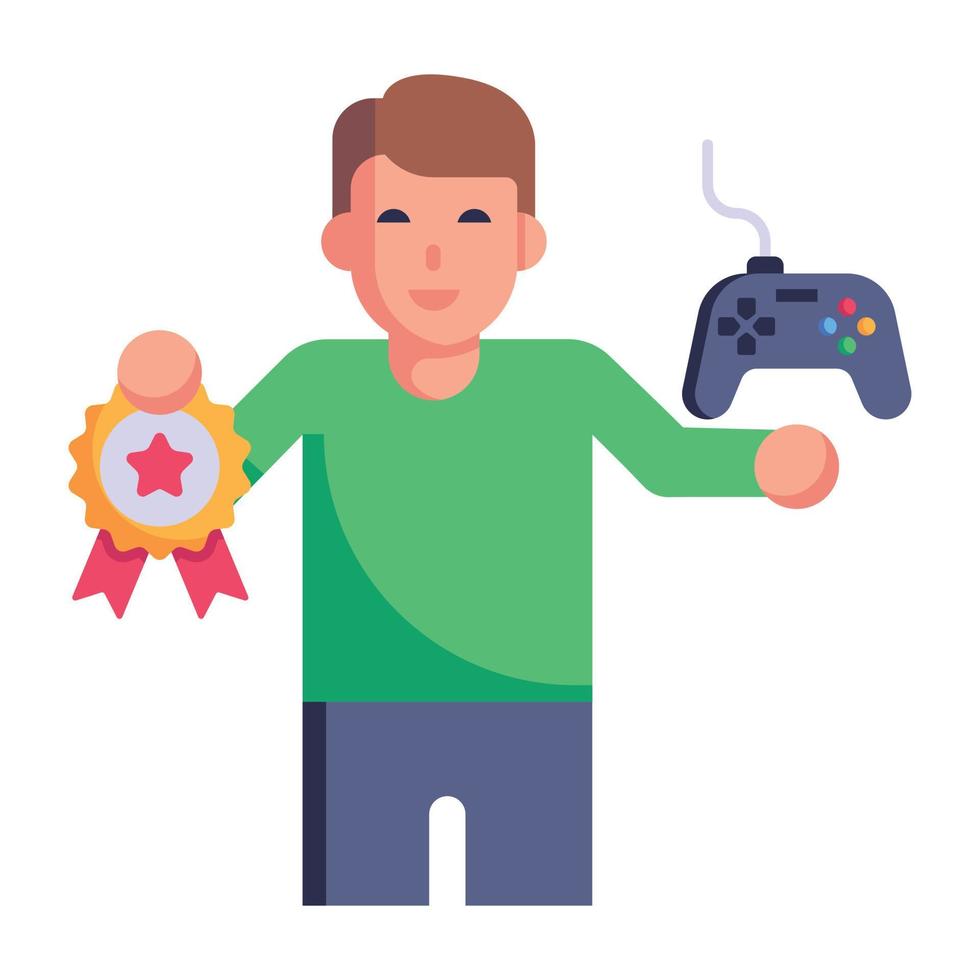 Download premium flat icon of game vector