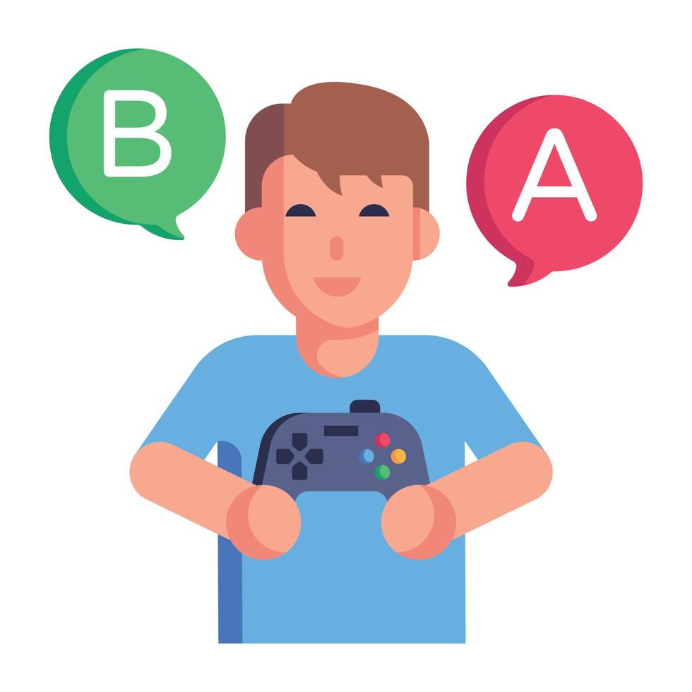 Download premium flat icon of game vector