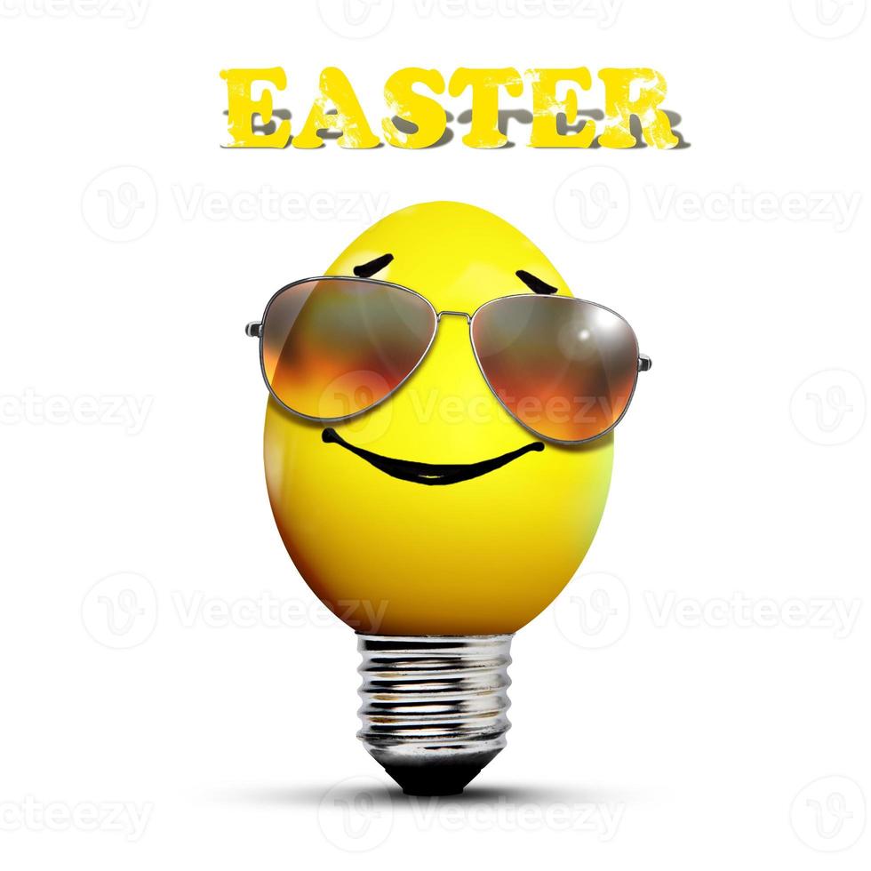 Beautiful Easter background with colorful Easter eggs photo