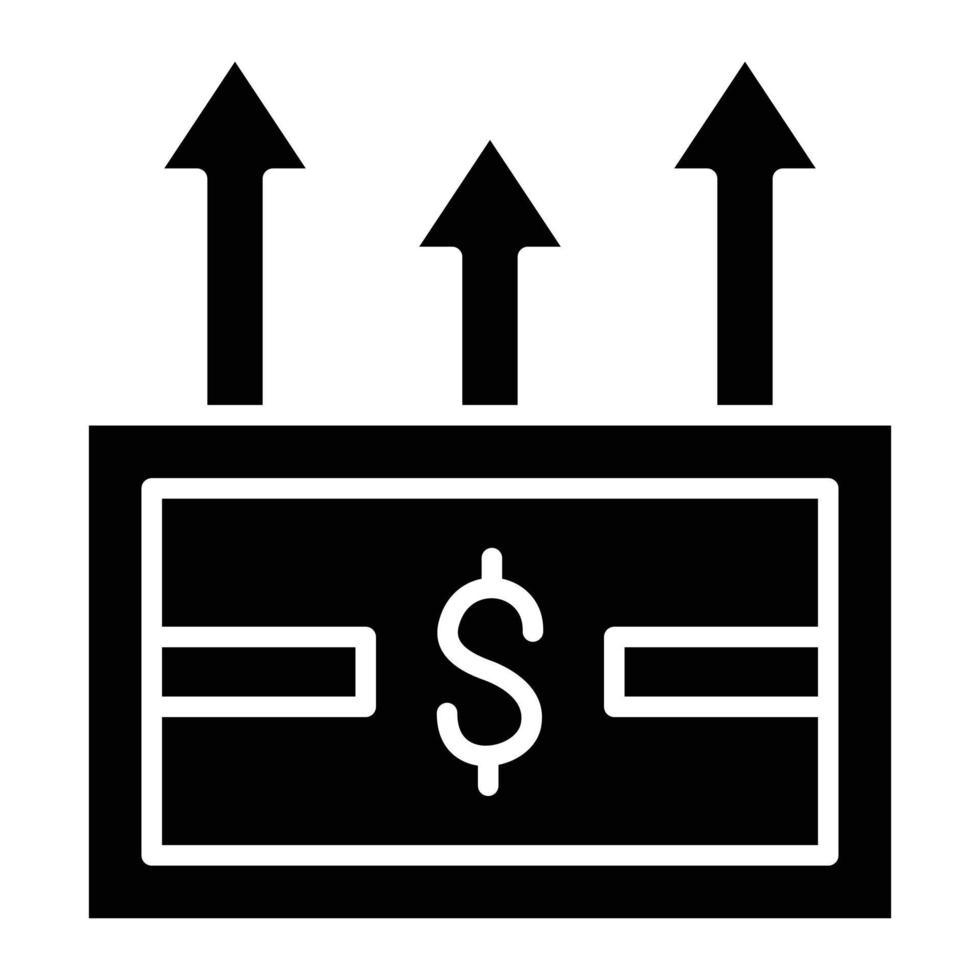 Cash Flow Glyph Icon vector