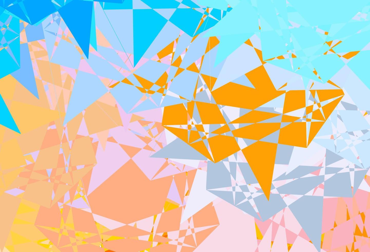 Light Blue, Yellow vector pattern with polygonal shapes.