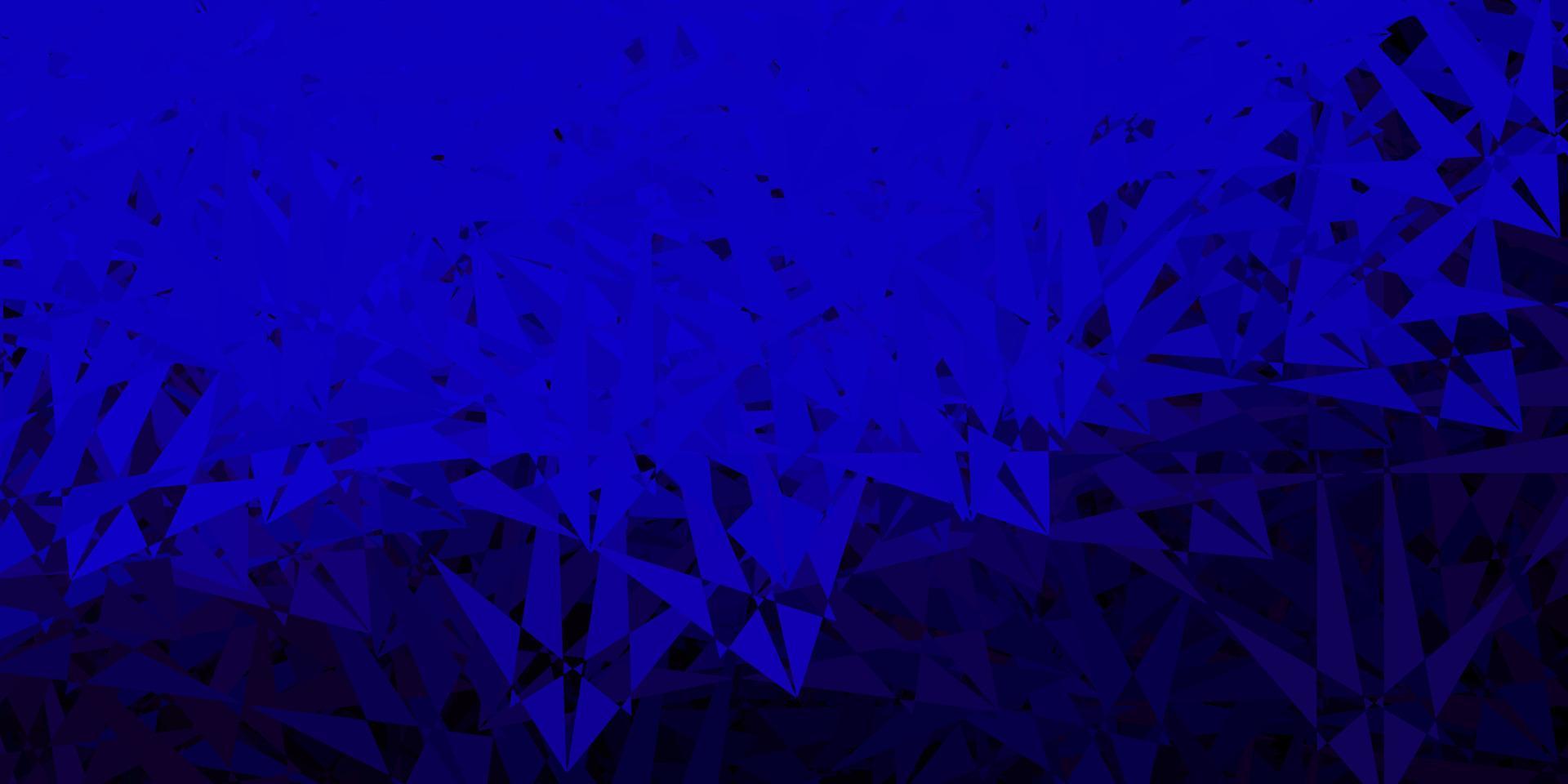 Dark blue, red vector background with polygonal forms.