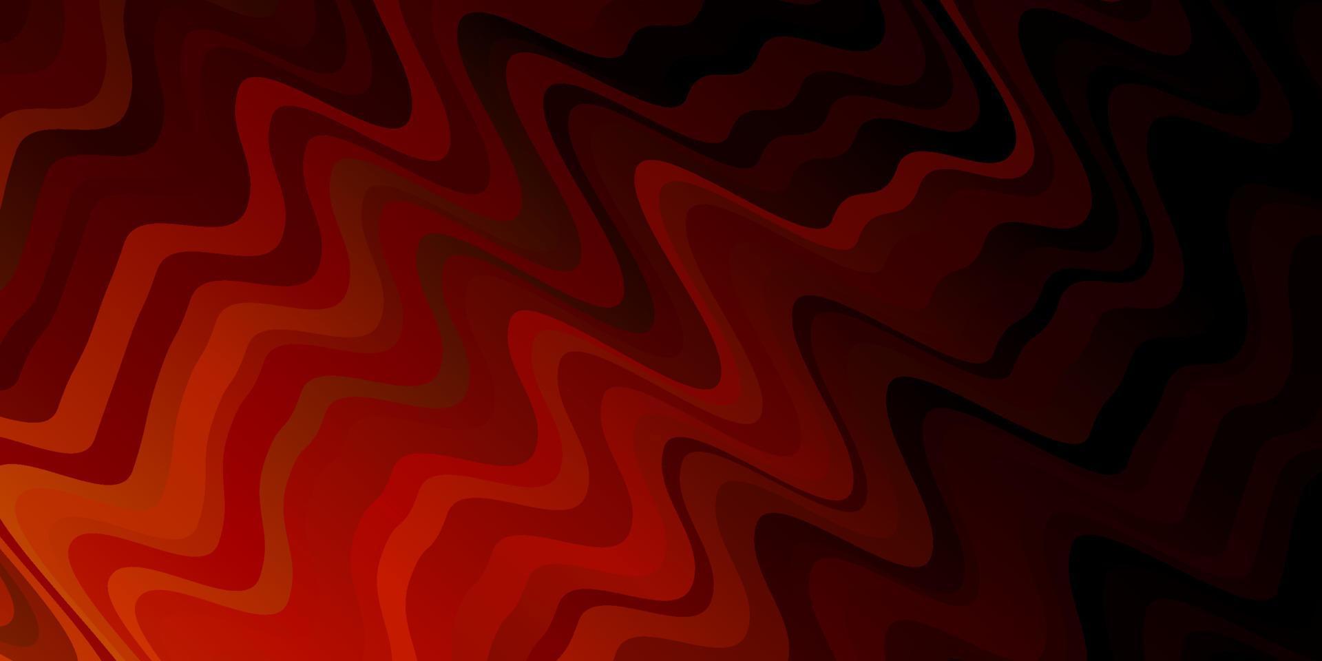 Dark Orange vector background with bent lines.