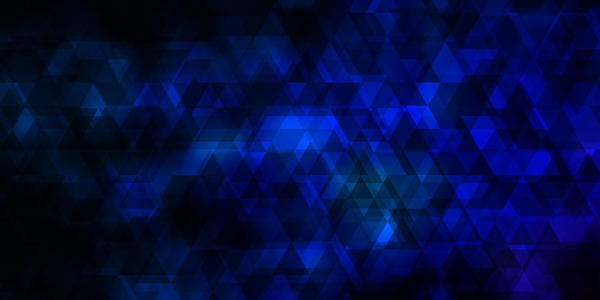 Dark Pink, Blue vector background with lines, triangles.