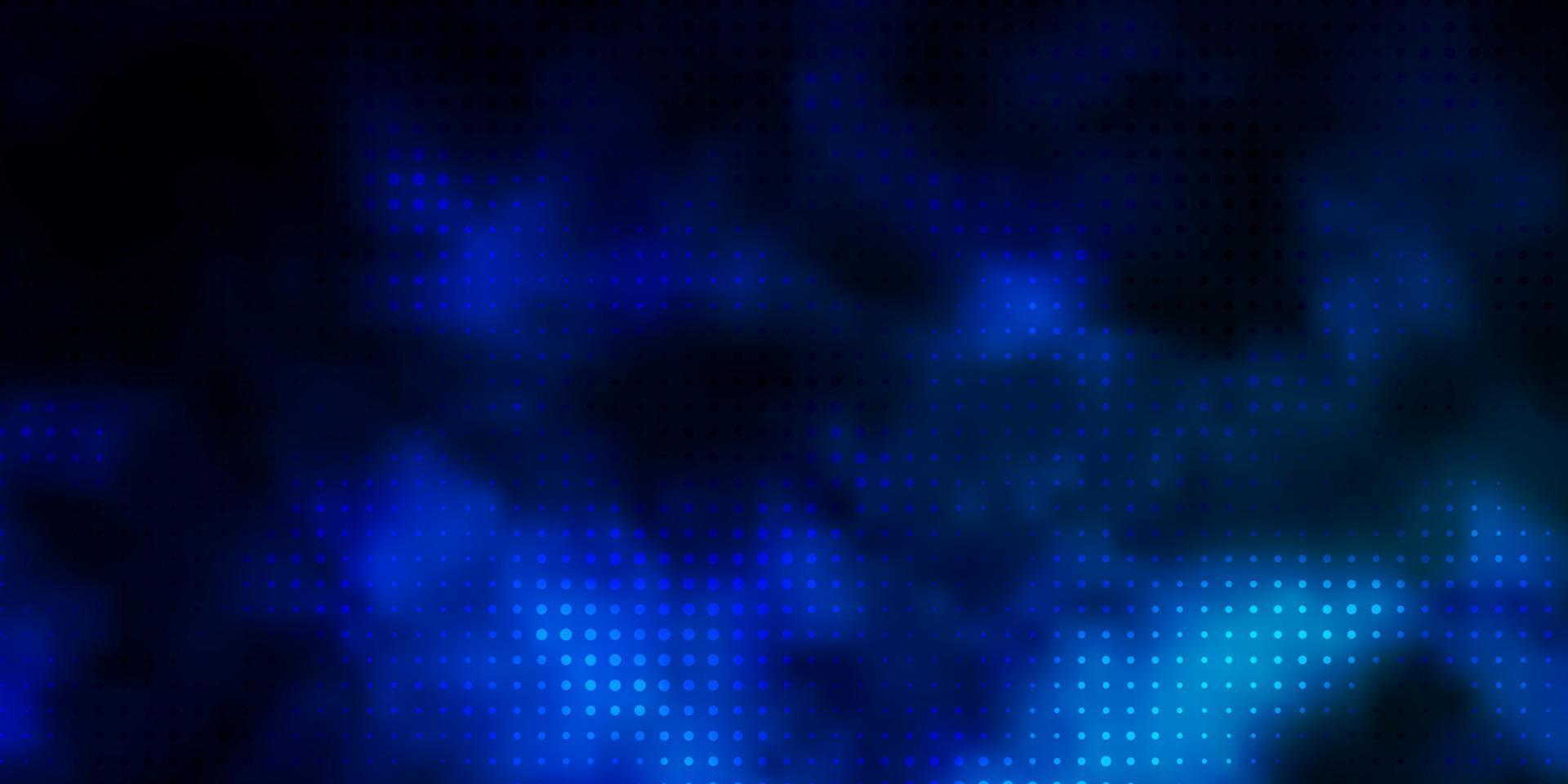 Dark BLUE vector background with spots.