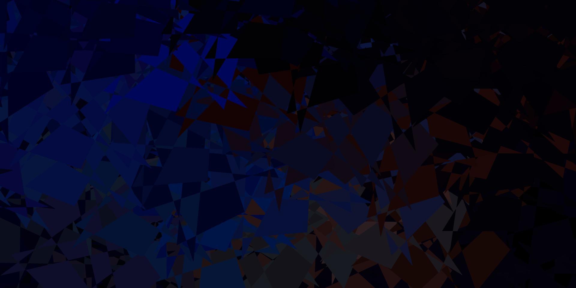 Dark blue, yellow vector pattern with abstract shapes.