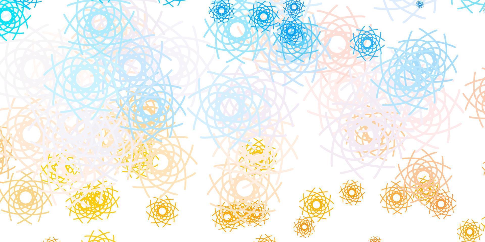 Light Blue, Yellow vector background with random forms.