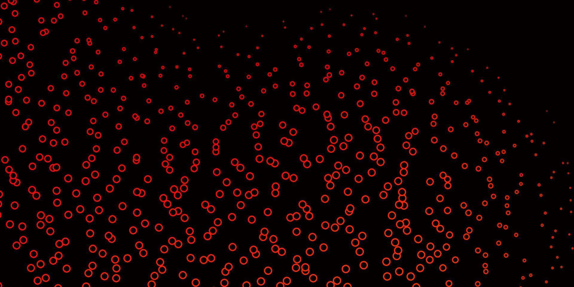 Fondo de vector rojo oscuro con círculos.