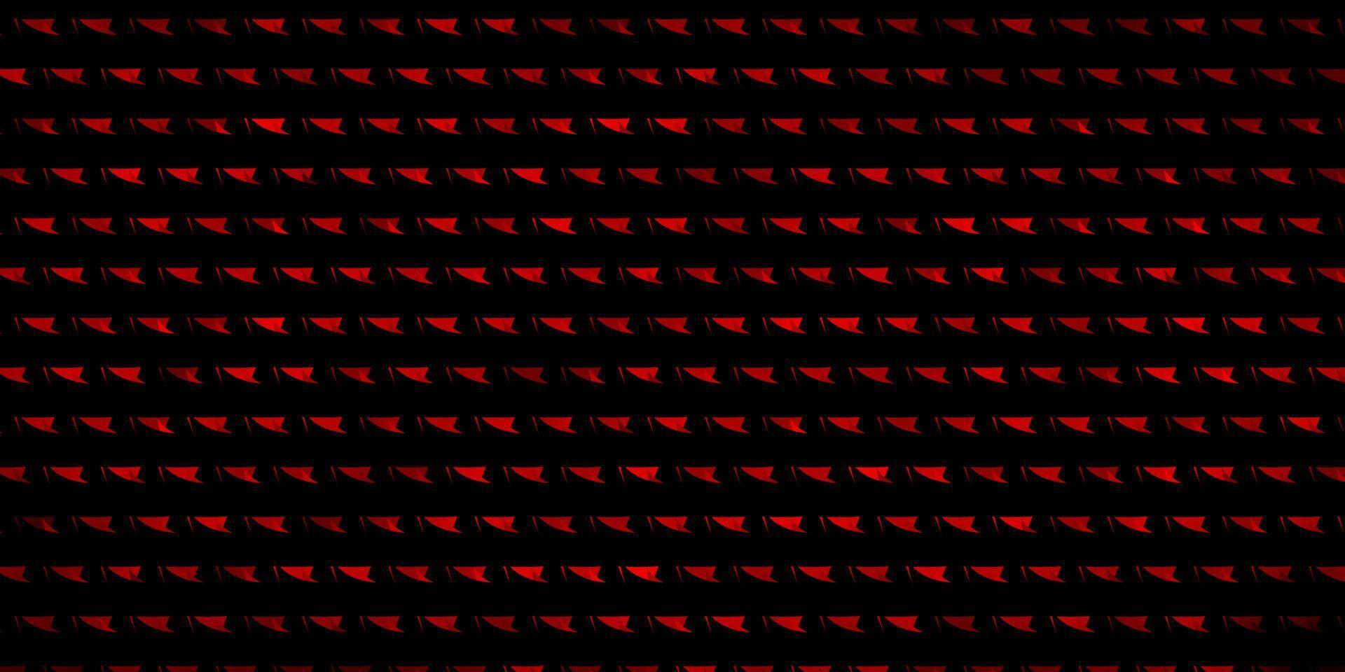 Fondo de vector rojo oscuro con triángulos.