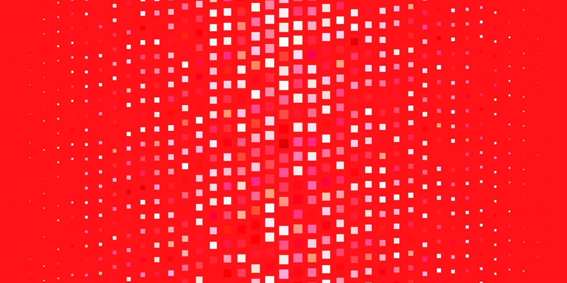 telón de fondo de vector rojo claro con rectángulos.
