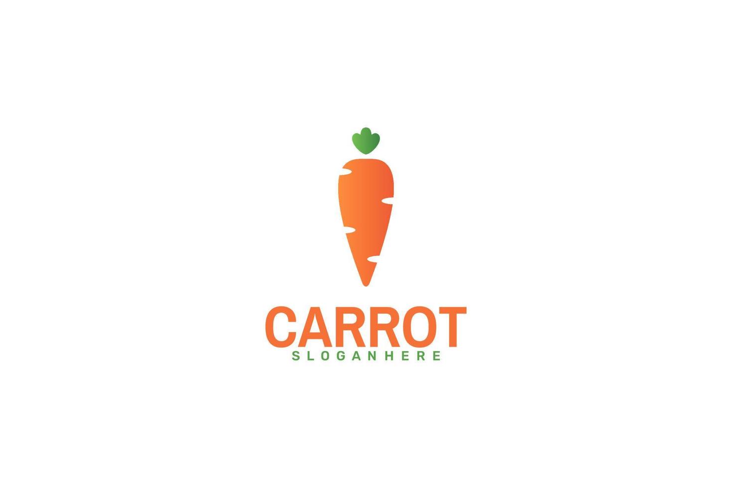 Simple Carrot Logo. Vector Design.