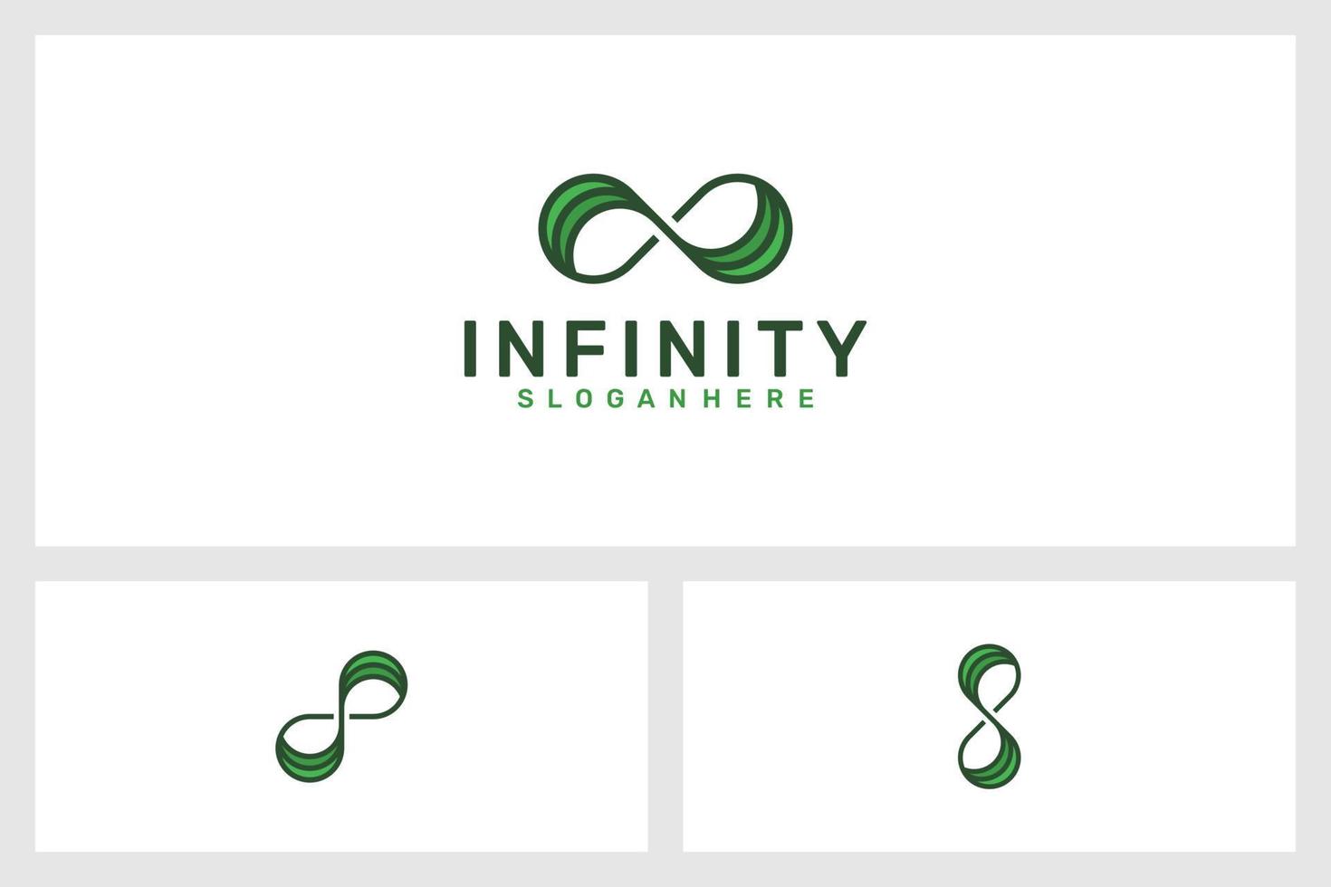 Infinity Leaf Logo. Also suitable for initials S or DP. vector