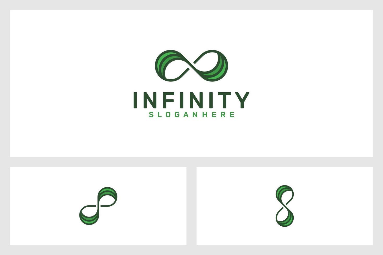 logotipo de hoja infinita. también apropiado para iniciales s o dp. vector