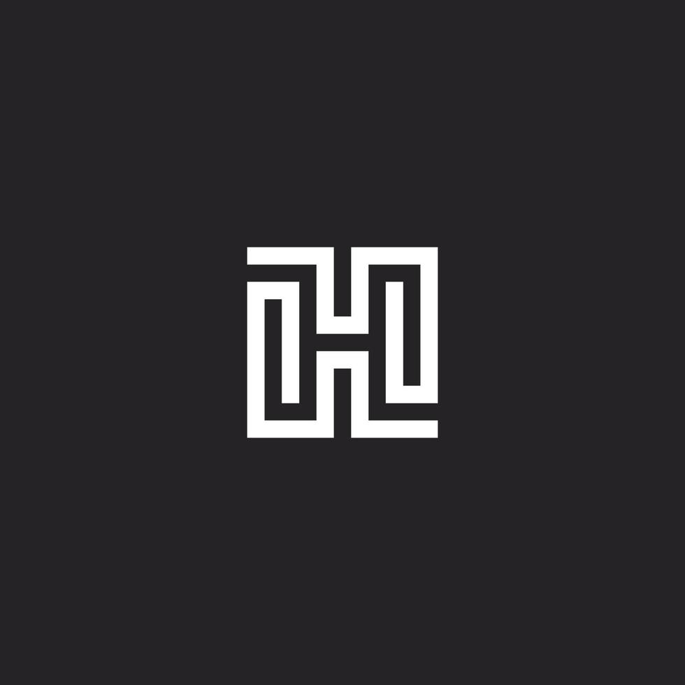 Letter H Line Logo. Vector Design.