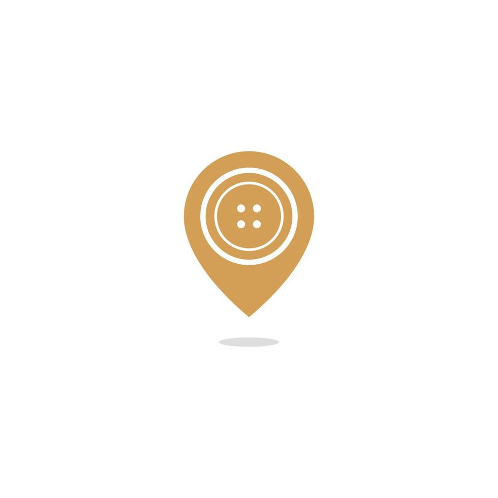 Map Point Clothing Logo, Tailor Spot Logo. Vector Design.
