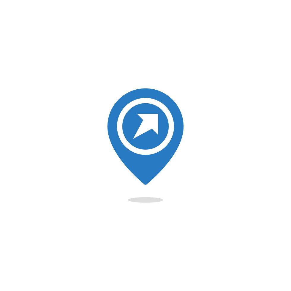 Map Point Up Arrow Logo, Travel Logo. Vector design.