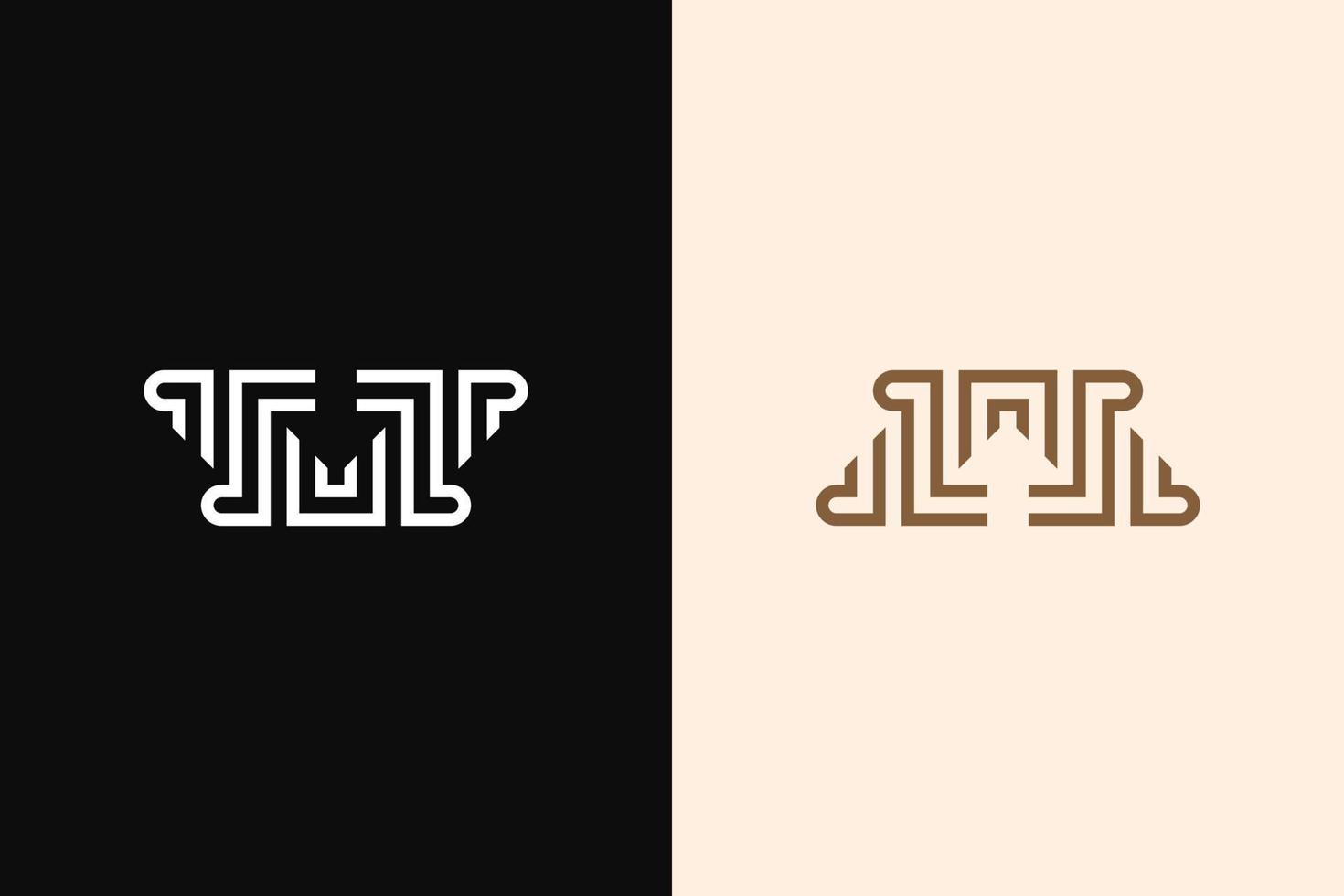 Letter A or V Arrow Logo. Vector Design.