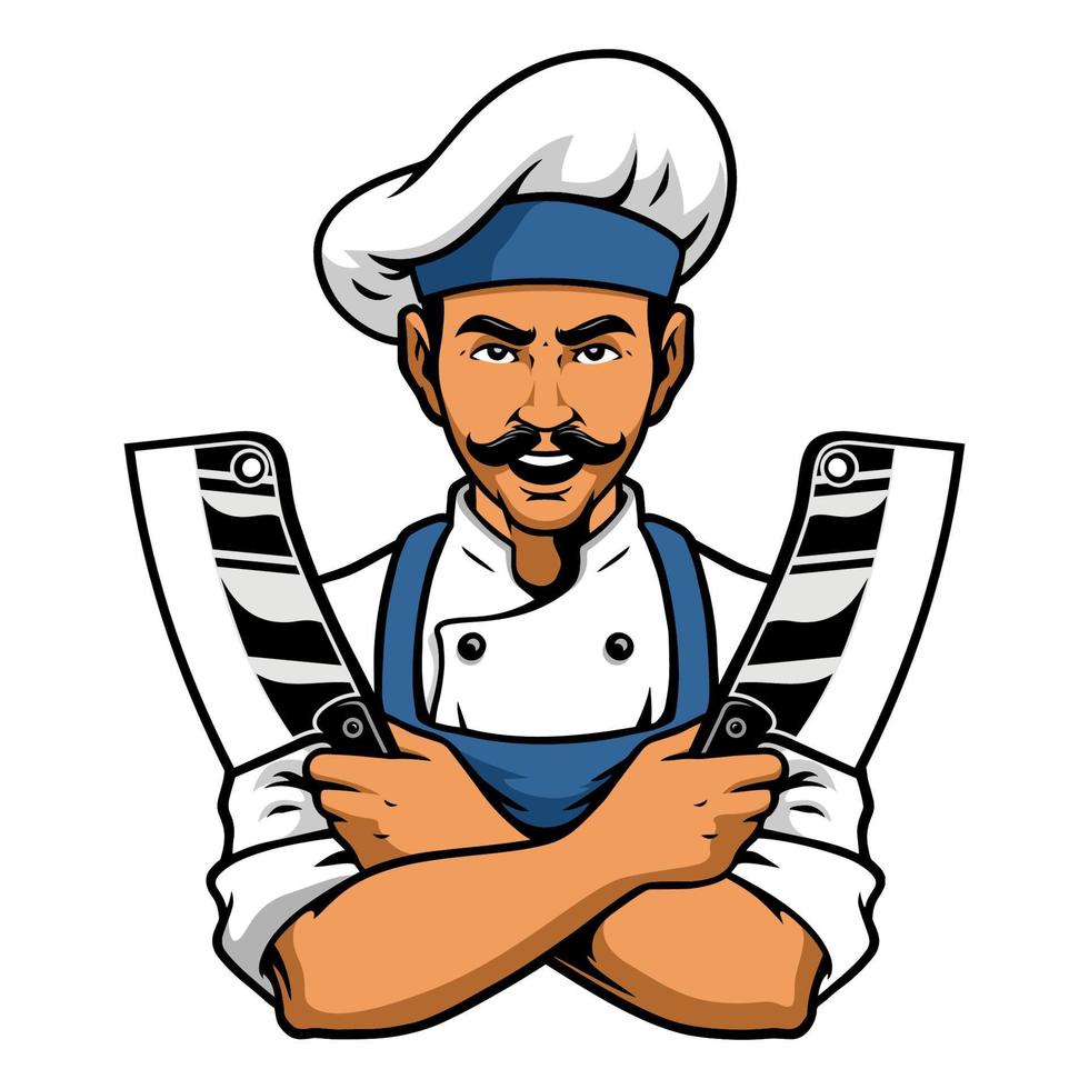 Chef Hold Knife vector