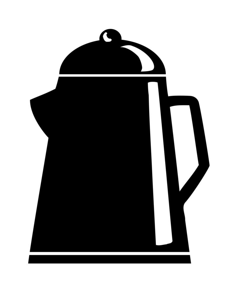 Single coffee pot isolated elements belonging to the restaurant vector