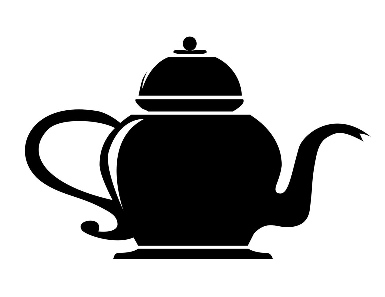 Single coffee pot isolated elements belonging to the restaurant vector