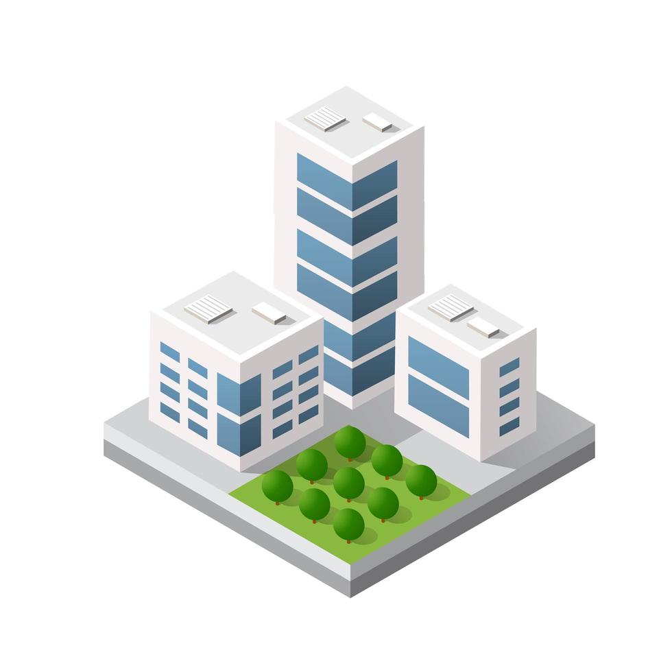 Isometric 3d module block vector