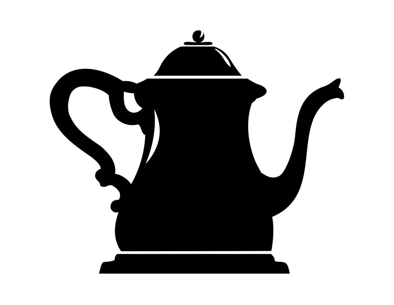 Single coffee pot isolated elements belonging to the restaurant vector
