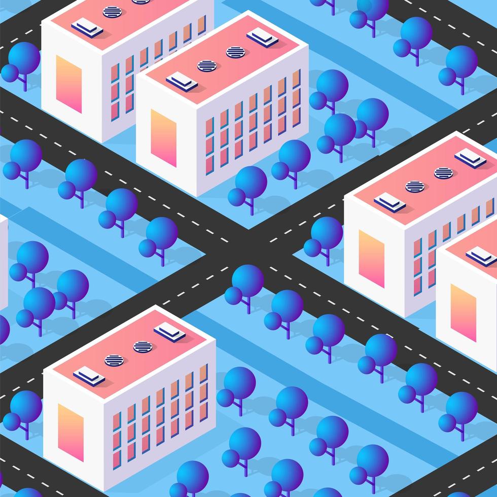 3d paisaje urbano ciudad calle público bloque casa desde vector