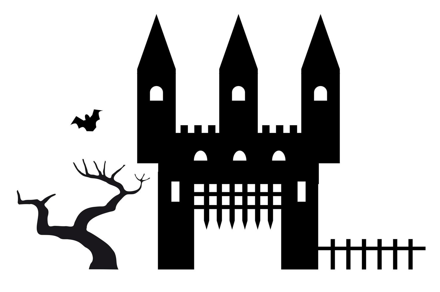 edificio halloween catedral horror iglesia festivo ilustración vector