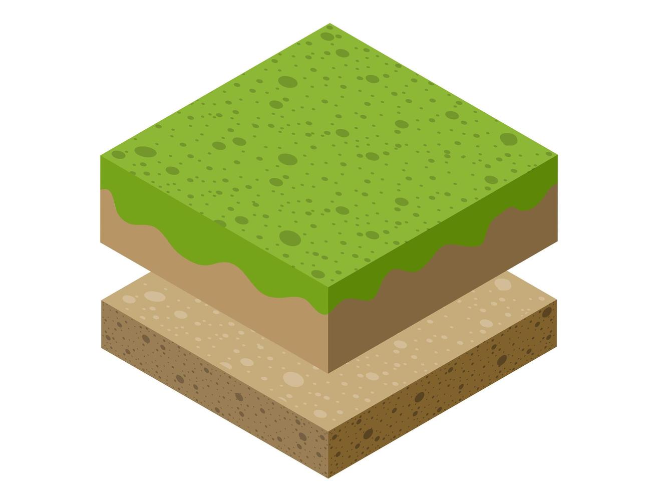 Underground beneath nature landscape isometric slice vector