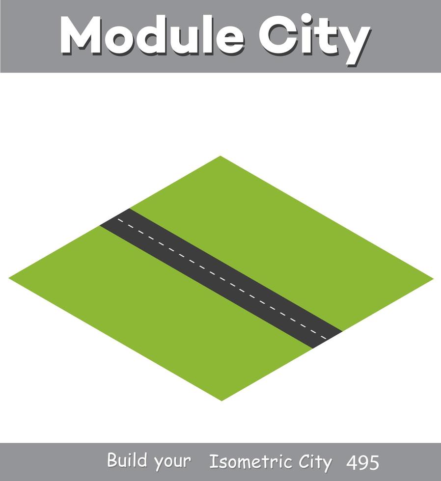 Isometric 3D illustration view from above to the Forest quarter vector