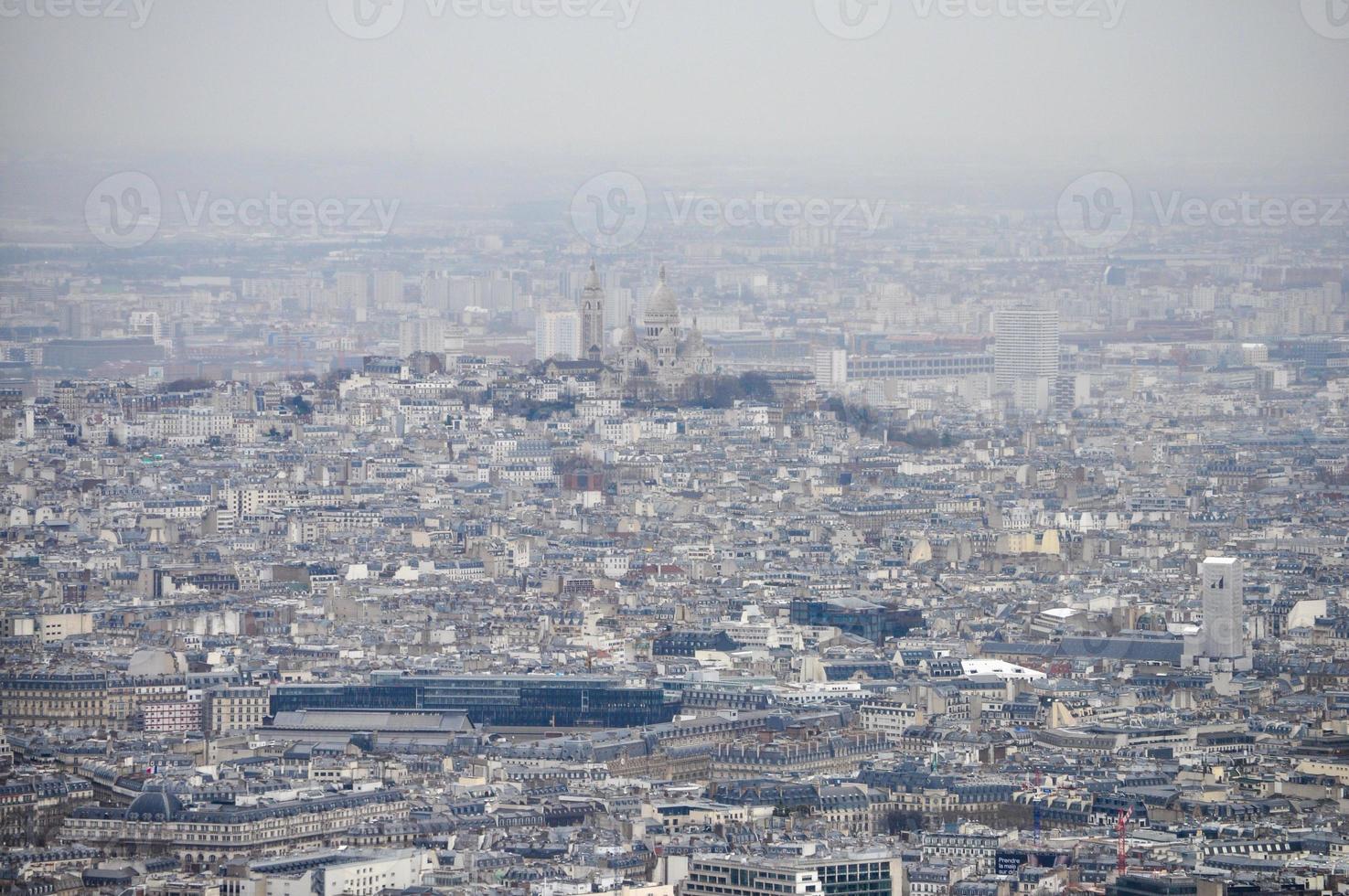 Aerial view of Paris photo