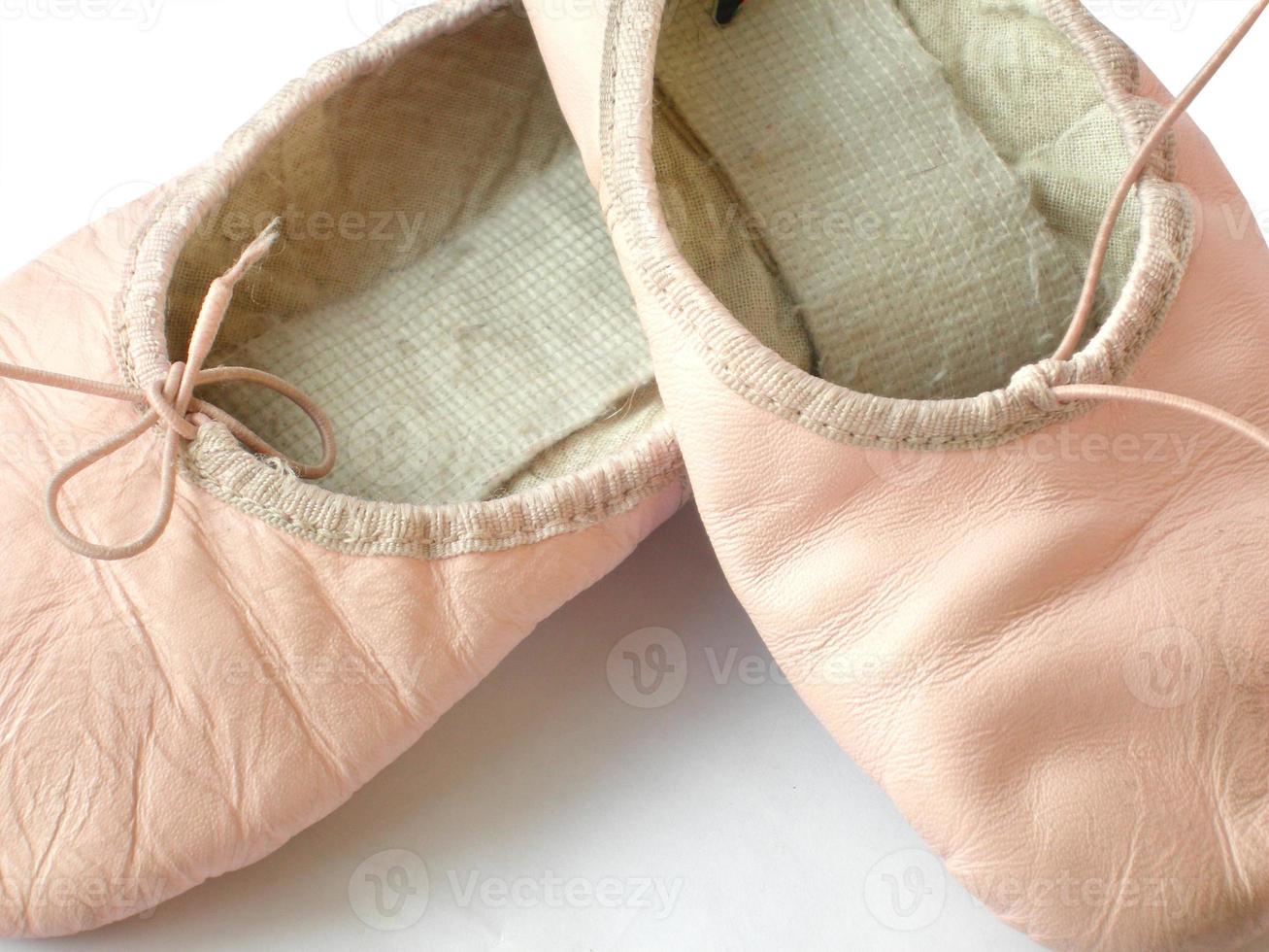 Young ballerina dancing shoes photo