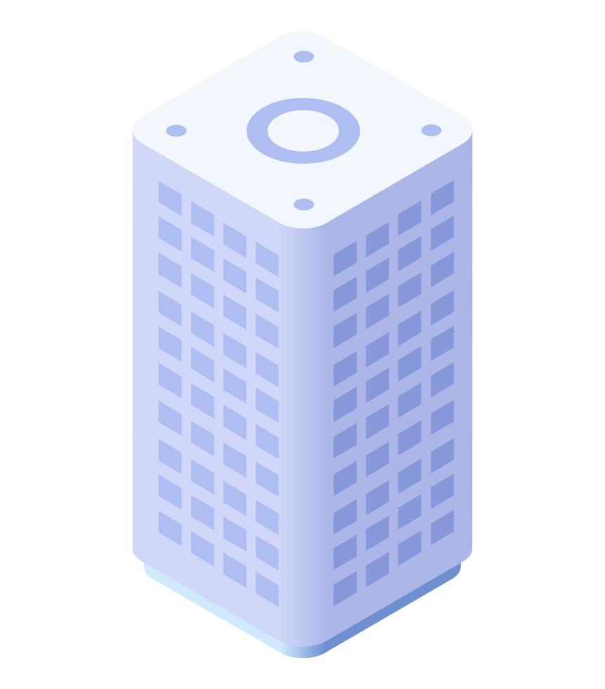 Vector isometric urban architecture single building of the modern