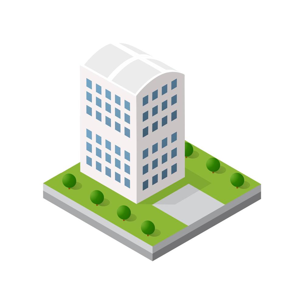 Isometric 3D module block vector