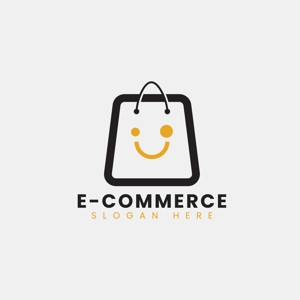 Creative modern abstract ecommerce logo design, colorful gradient online shopping bag logo design template vector