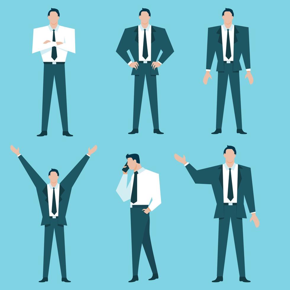 Business man working character. vector