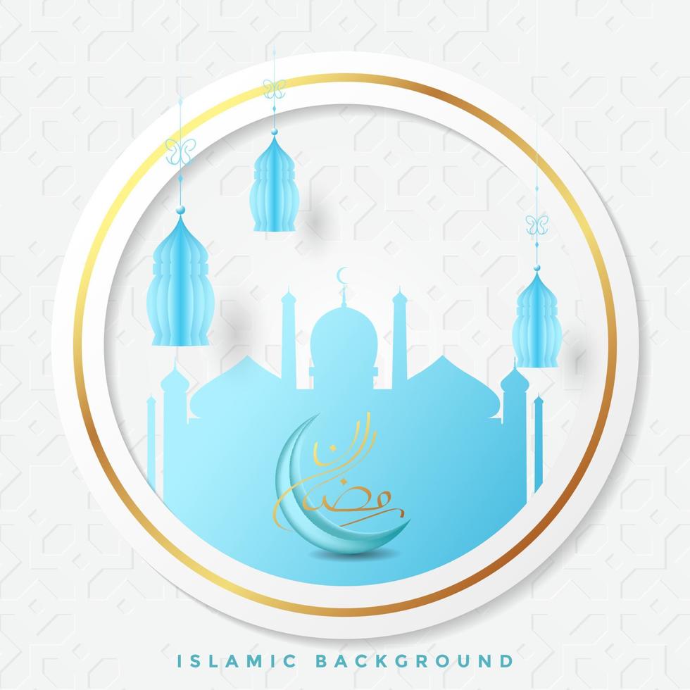 ramadan kareem islamic greeting background vector illustration