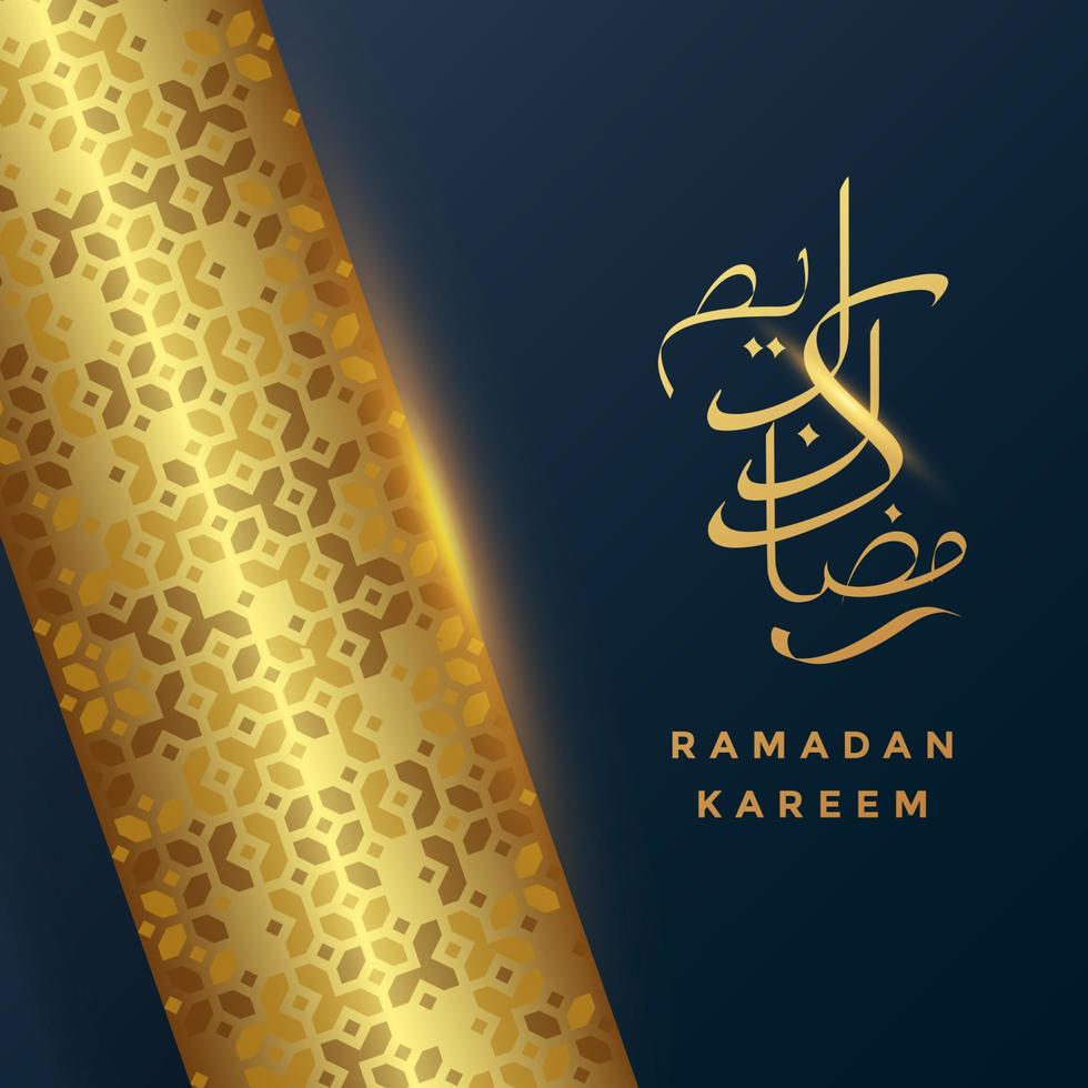 Ilustración de vector de fondo de tarjeta de felicitación de ramadán kareem