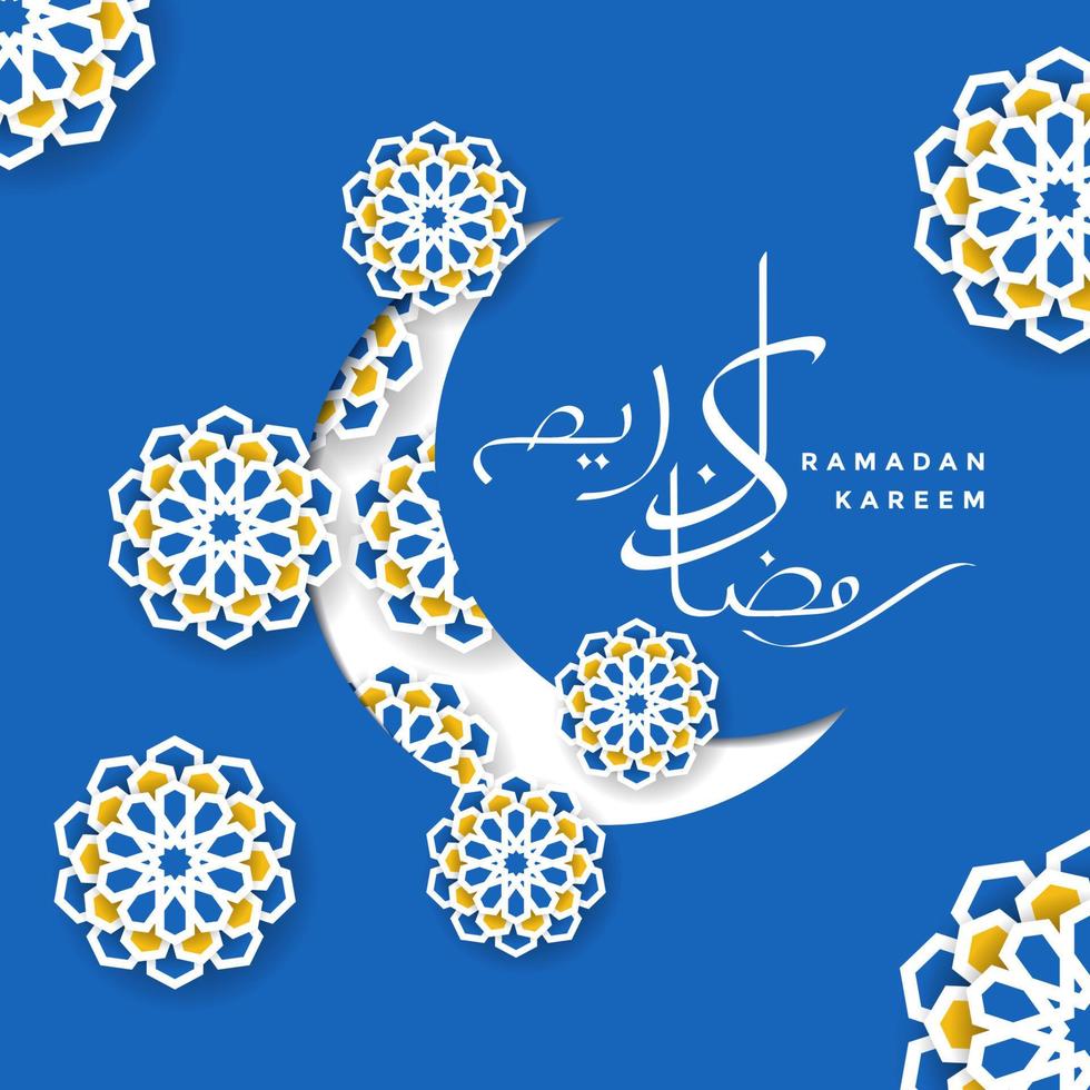 ramadan kareem  greeting card background vector illustration