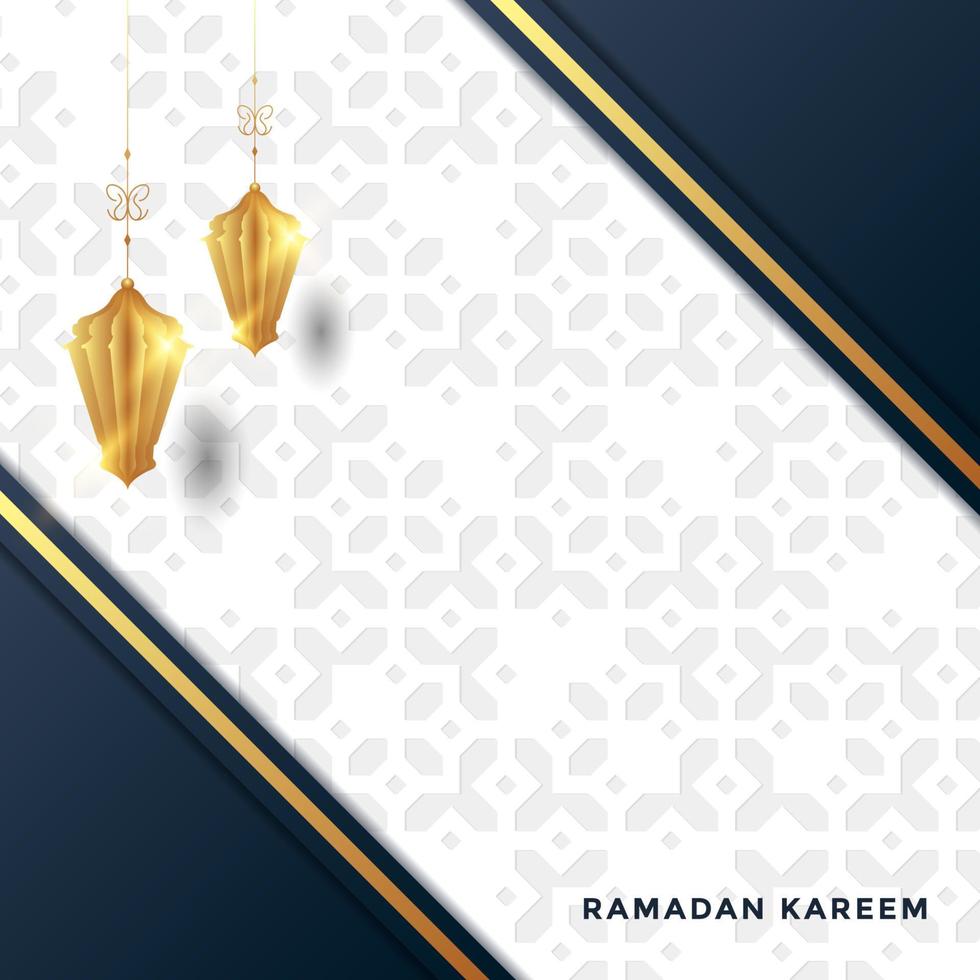 Ilustración de vector de fondo de tarjeta de felicitación de ramadán kareem