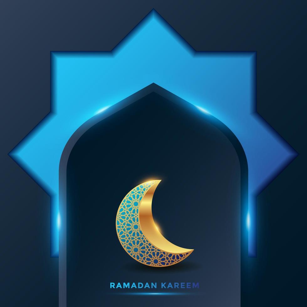 ramadan kareem  greeting card background vector illustration