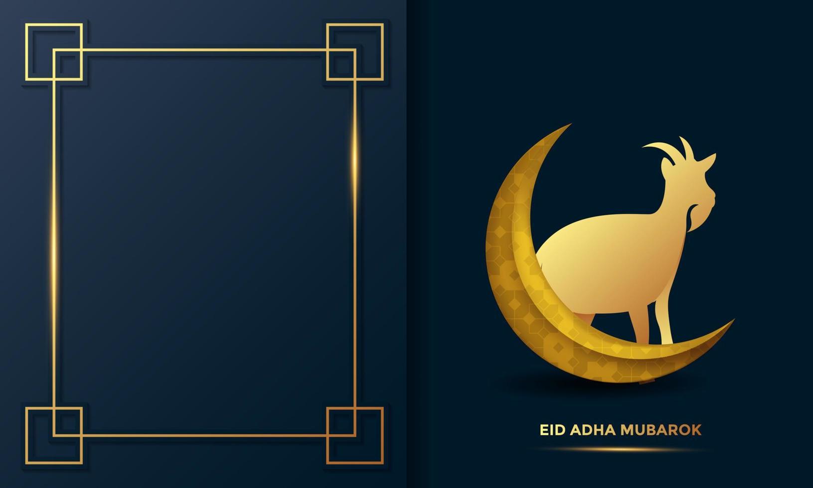 Eid Al Adha Mubarak the celebration of Muslim community festival background vector