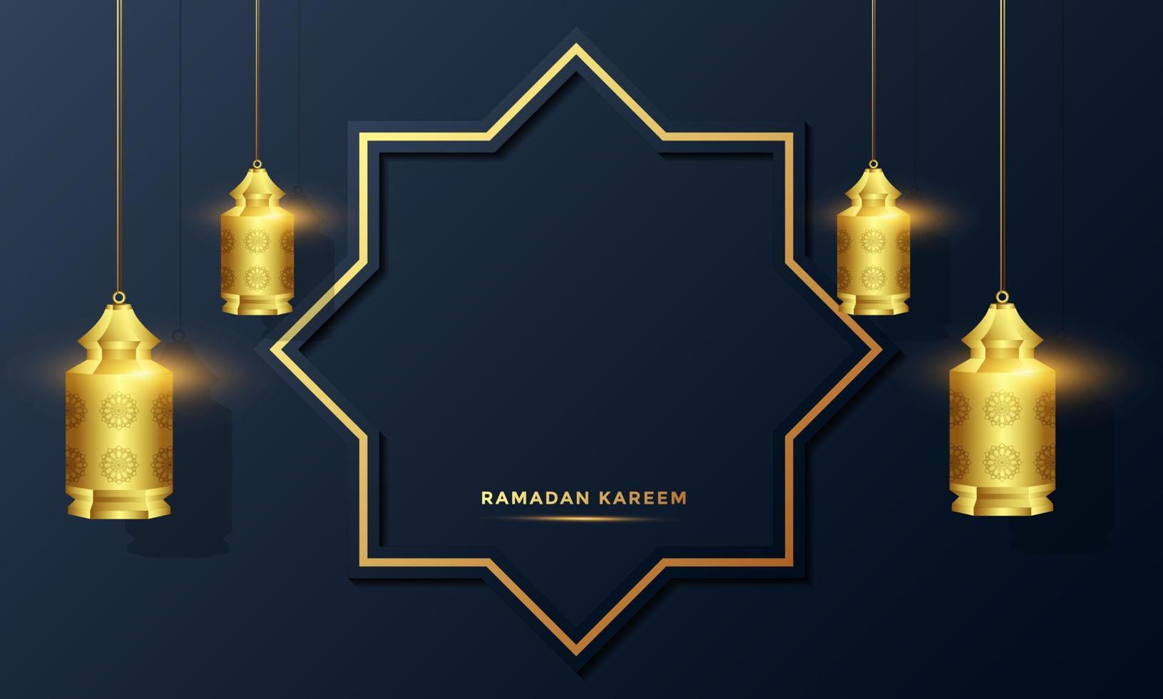 ramadan kareem arabic calligraphy background vector illustration