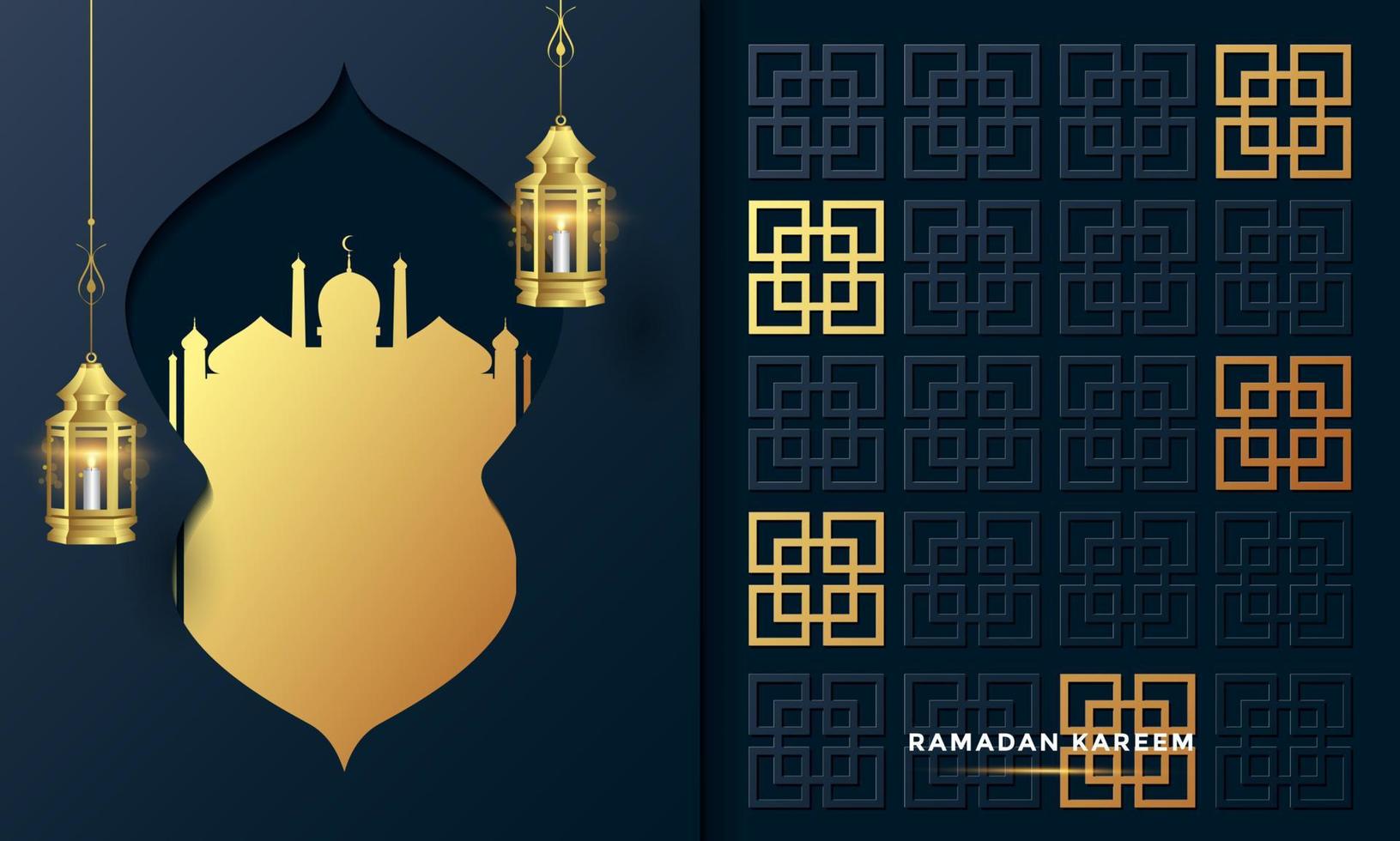 ramadan kareem arabic calligraphy background vector illustration