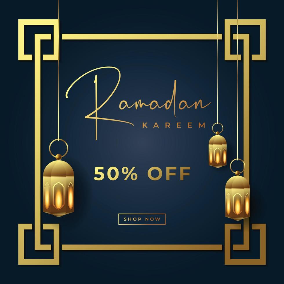 fondo de banner de venta especial de ramadan kareem vector